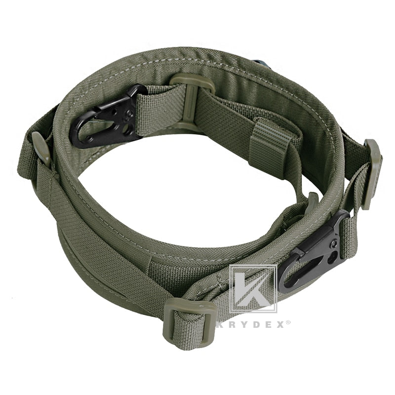 KRYDEX 2 Point / 1 Point Tactical Rifle Sling 2.25" Padded Removable Rifle Modular Strap - OutdoorExplorersKit