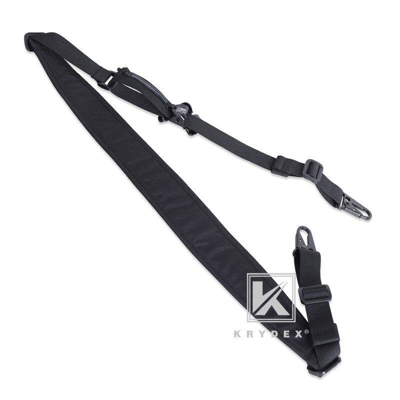 KRYDEX Tactical Rifle Sling Strap 2 Point / 1 Point 2.25" Modular Removable Padded - OutdoorExplorersKit