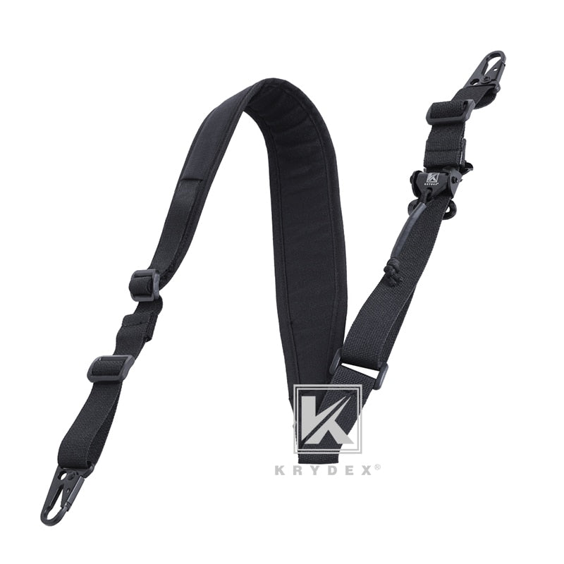 KRYDEX Tactical Rifle Sling Strap 2 Point / 1 Point 2.25" Modular Removable Padded - OutdoorExplorersKit