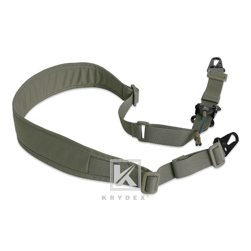 KRYDEX 2 Point / 1 Point Tactical Rifle Sling 2.25" Padded Removable Rifle Modular Strap - OutdoorExplorersKit