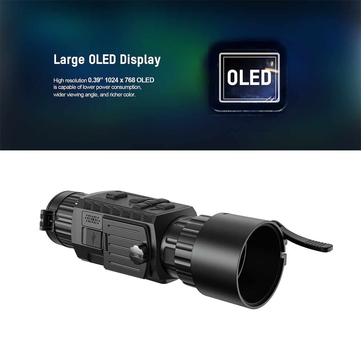 Owlset 1x35&1x50mm Thermal Image Scope 3-IN-1:Riflescope/Monocular+Clip on With OLED Display Built-in 64G Storage IP67 - OutdoorExplorersKit