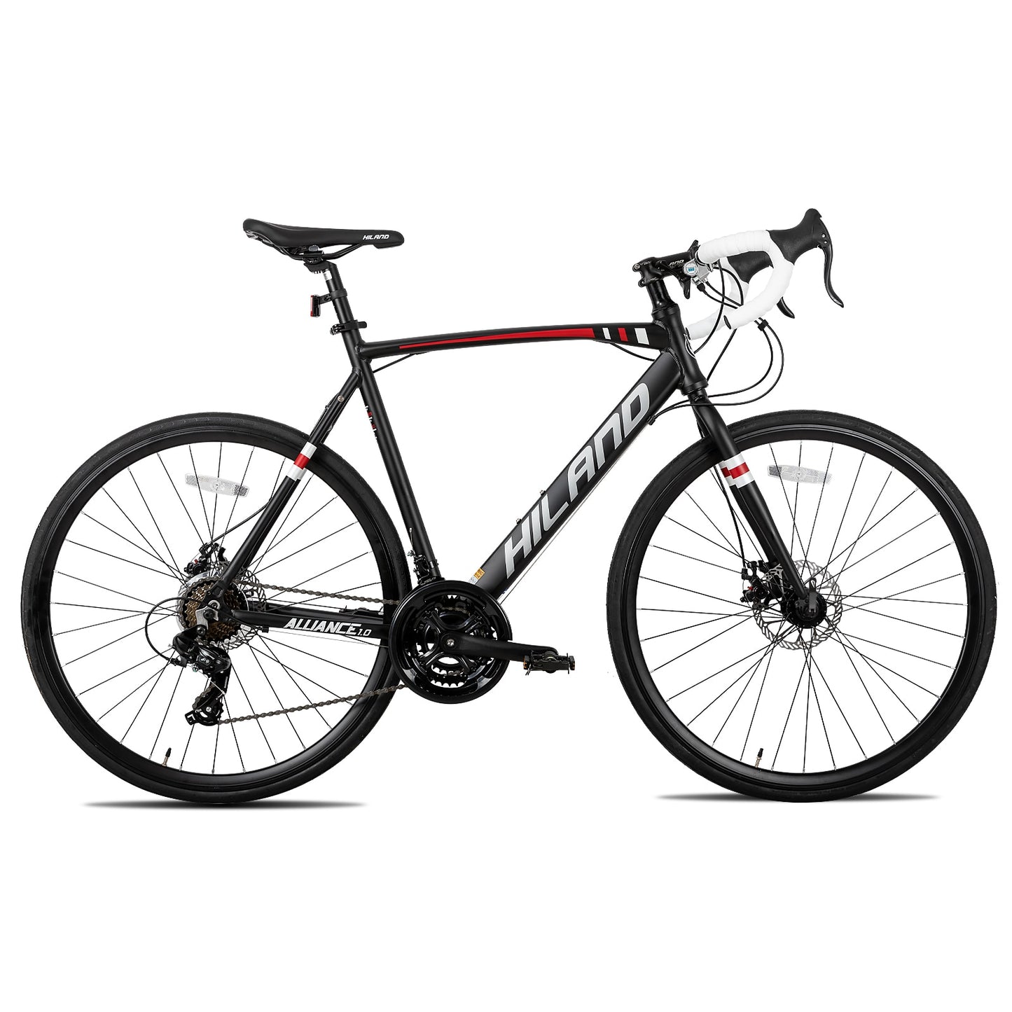 Hiland Aluminum Road Bicycle, 21 speeds Racing Bike, Disc Brake with 700C Wheels for Men - OutdoorExplorersKit