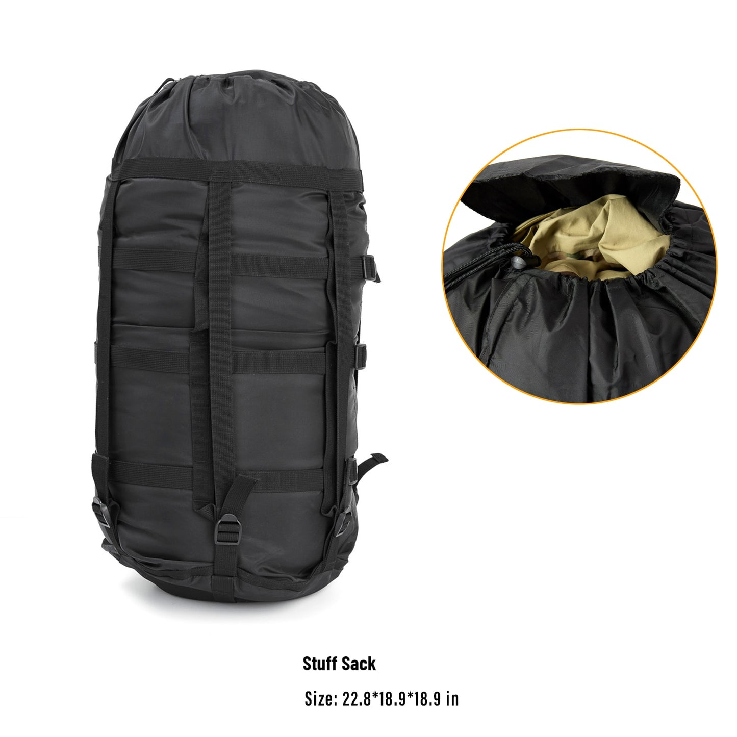 Akmax Army Military Style Modular Sleeping Bags, Multi Layered with Bivy Cover for All Season - OutdoorExplorersKit