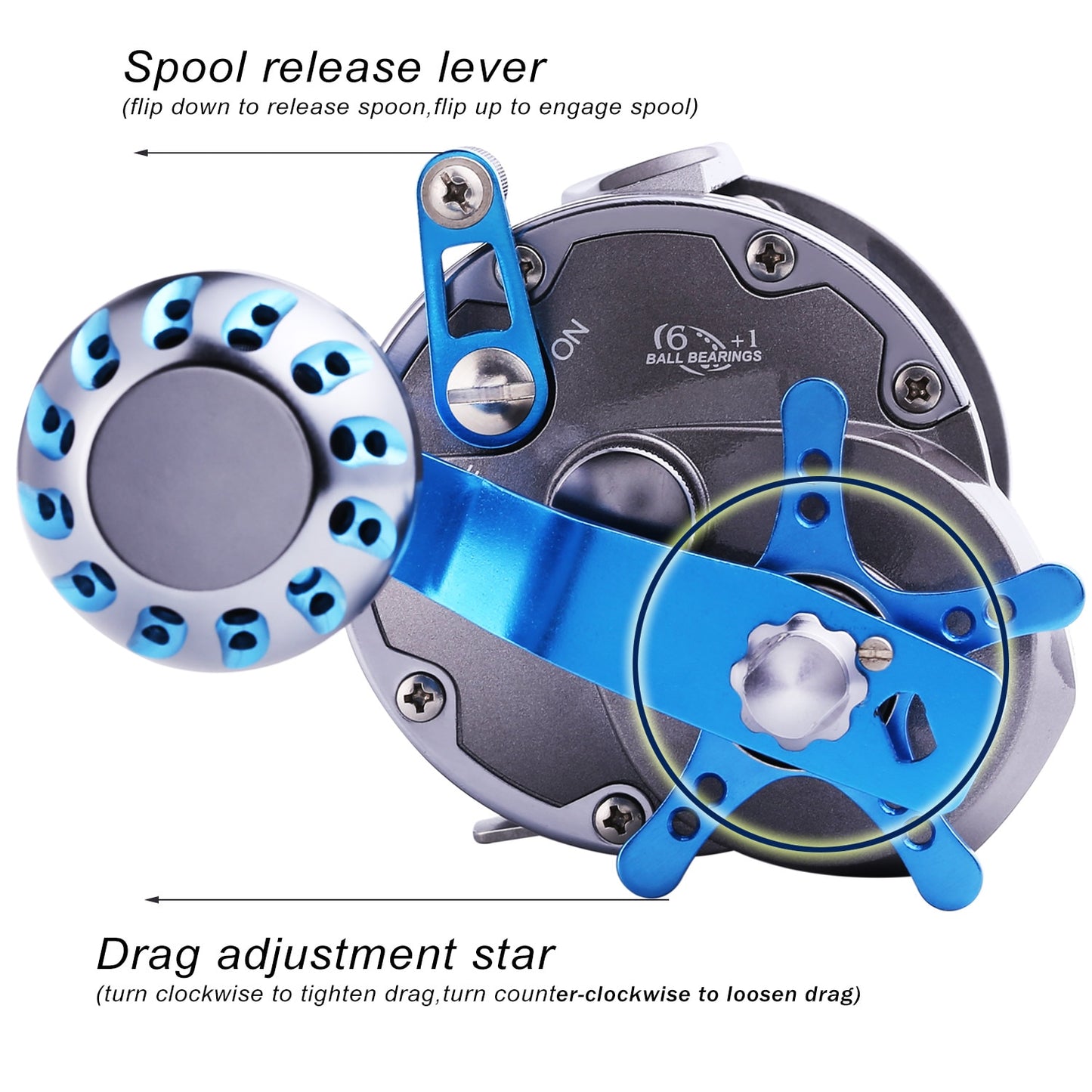 Sougayilang Rolling Reel Saltwater Level Wind Reels 40Lb Drag - OutdoorExplorersKit