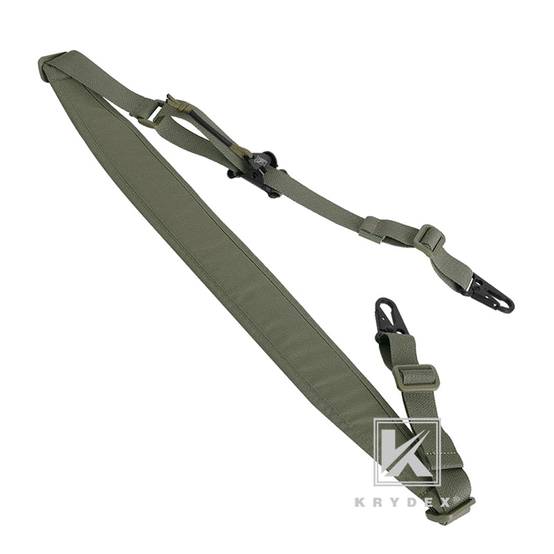 KRYDEX 2 Point / 1 Point Tactical Rifle Sling 2.25" Padded Removable Rifle Modular Strap - OutdoorExplorersKit