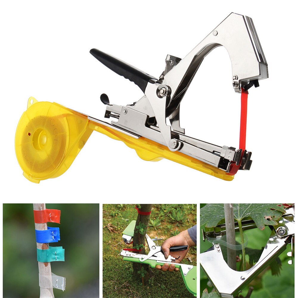 ALLSOME Tying Machine Plant Garden Plant Tapetool Tapener +10 Rolls Tape Set for Gardening