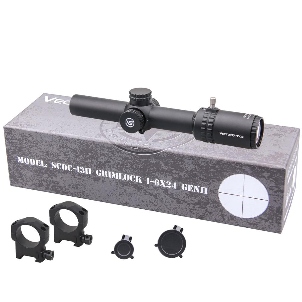 Vector Optics Gen2 Grimlock 1-6x24 BDC (MOA) Ballistic Reticle Rifle Scope Center Dot Illuminated CQB - OutdoorExplorersKit