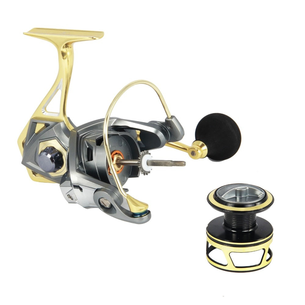 Angler Dream Saltwater Sea Fishing Spinning Reels 5.2:1 Ratio Max Drag 20kg CNC Metal Spinning Fishing Reels Size 2500-5000 - OutdoorExplorersKit