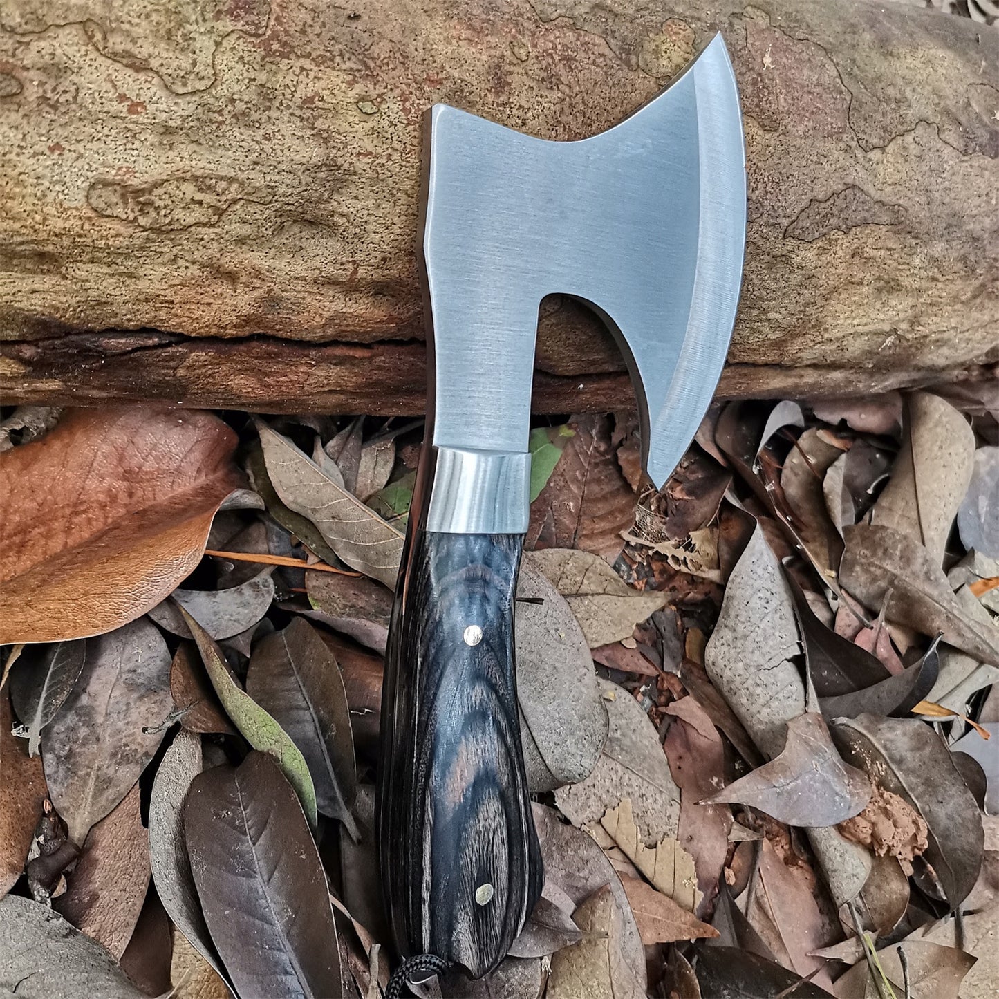 Wooden Handle Multi-purpose Outdoor hand Axe with Sheath - OutdoorExplorersKit