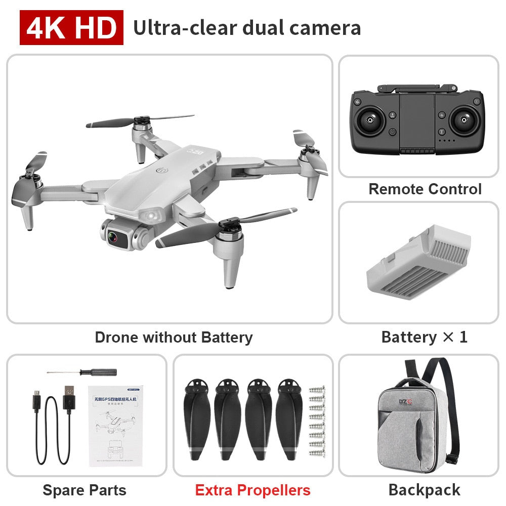 L900 PRO GPS Drone 4K Dual HD Camera Professional Aerial Photography Brushless Motor Foldable Quadcopter - OutdoorExplorersKit