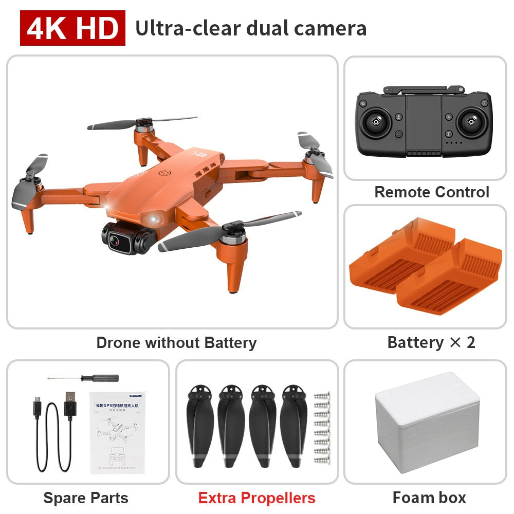 L900 PRO GPS Drone 4K Dual HD Camera Professional Aerial Photography Brushless Motor Foldable Quadcopter - OutdoorExplorersKit