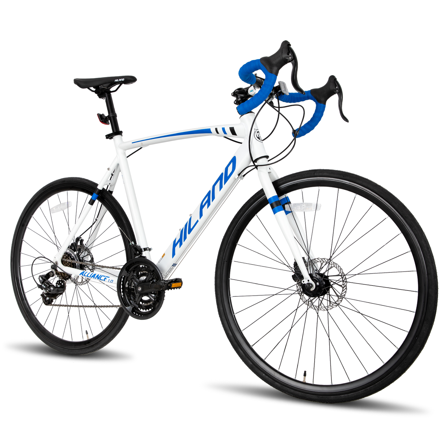 Hiland Aluminum Road Bicycle, 21 speeds Racing Bike, Disc Brake with 700C Wheels for Men - OutdoorExplorersKit