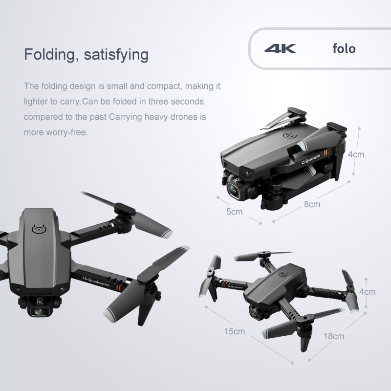 JINHENG XT6 Mini Drone 4K 1080P HD Camera WiFi Fpv Air Pressure Altitude Hold Foldable Quadcopter - OutdoorExplorersKit