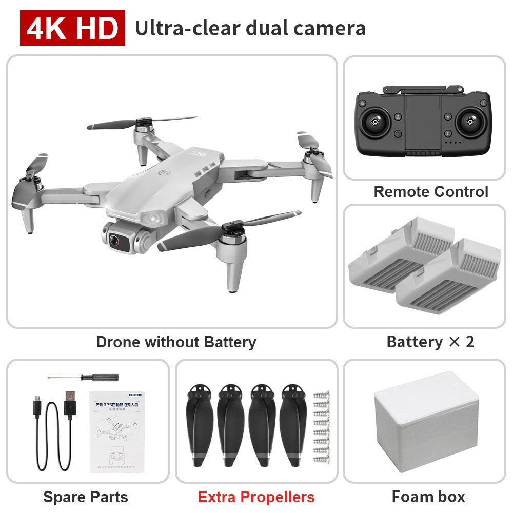 L900 PRO GPS Drone 4K Dual HD Camera Professional Aerial Photography Brushless Motor Foldable Quadcopter - OutdoorExplorersKit