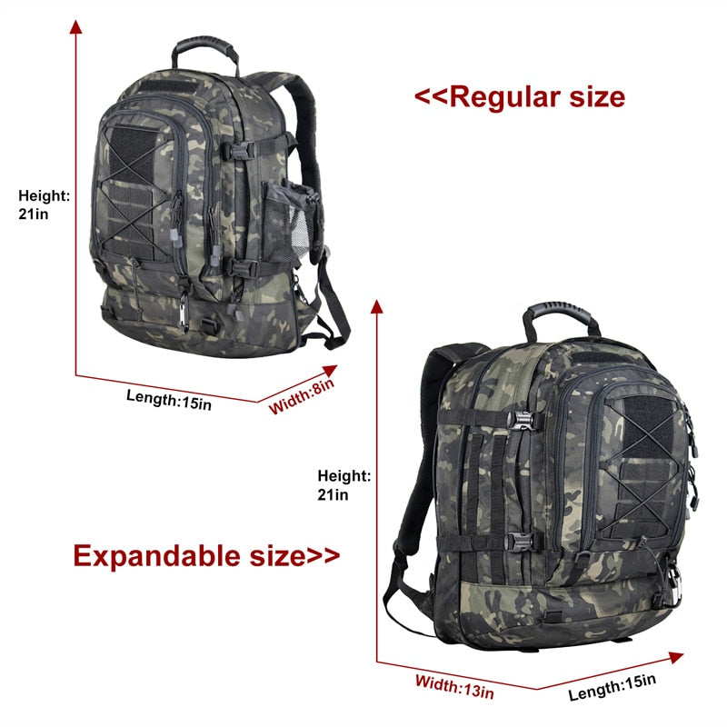 60L Military Tactical Army Rucksack Backpack - OutdoorExplorersKit