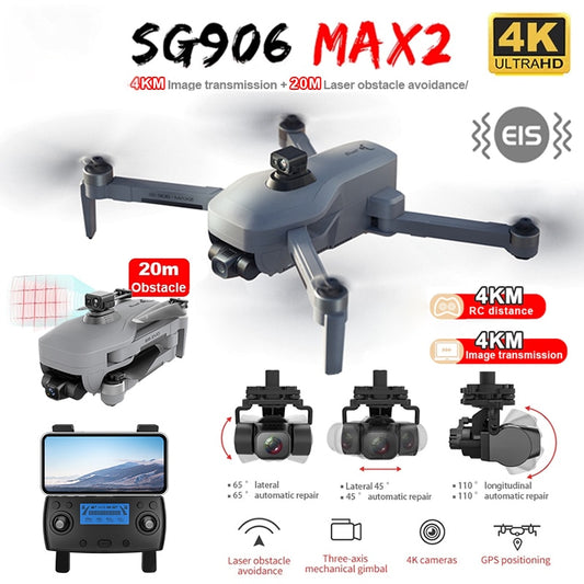 SG906 MAX 2 Professional Drones FPV 4K Camera Drone with 3-Axis Gimbal GPS  Obstacle Avoidance - OutdoorExplorersKit